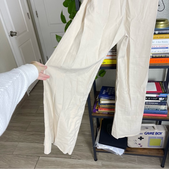 nonchalant Label Size Xs Paige Pant - Oat $311 Highwaisted Wide Leg Dress Pants - Picture 9 of 16